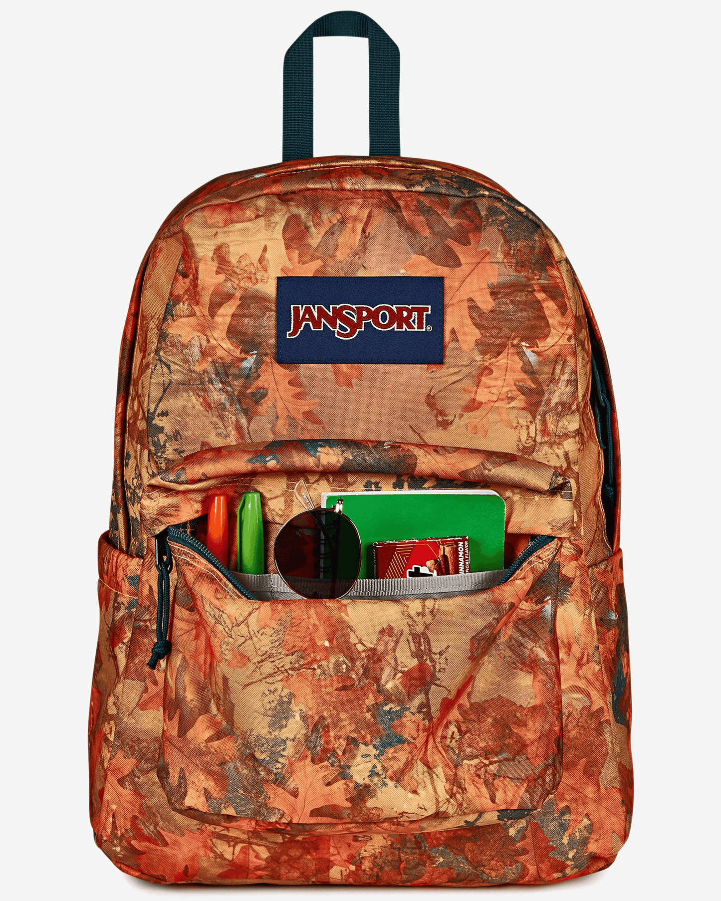 JanSport Superbreak Plus Bogcore Camo Orange Backpack