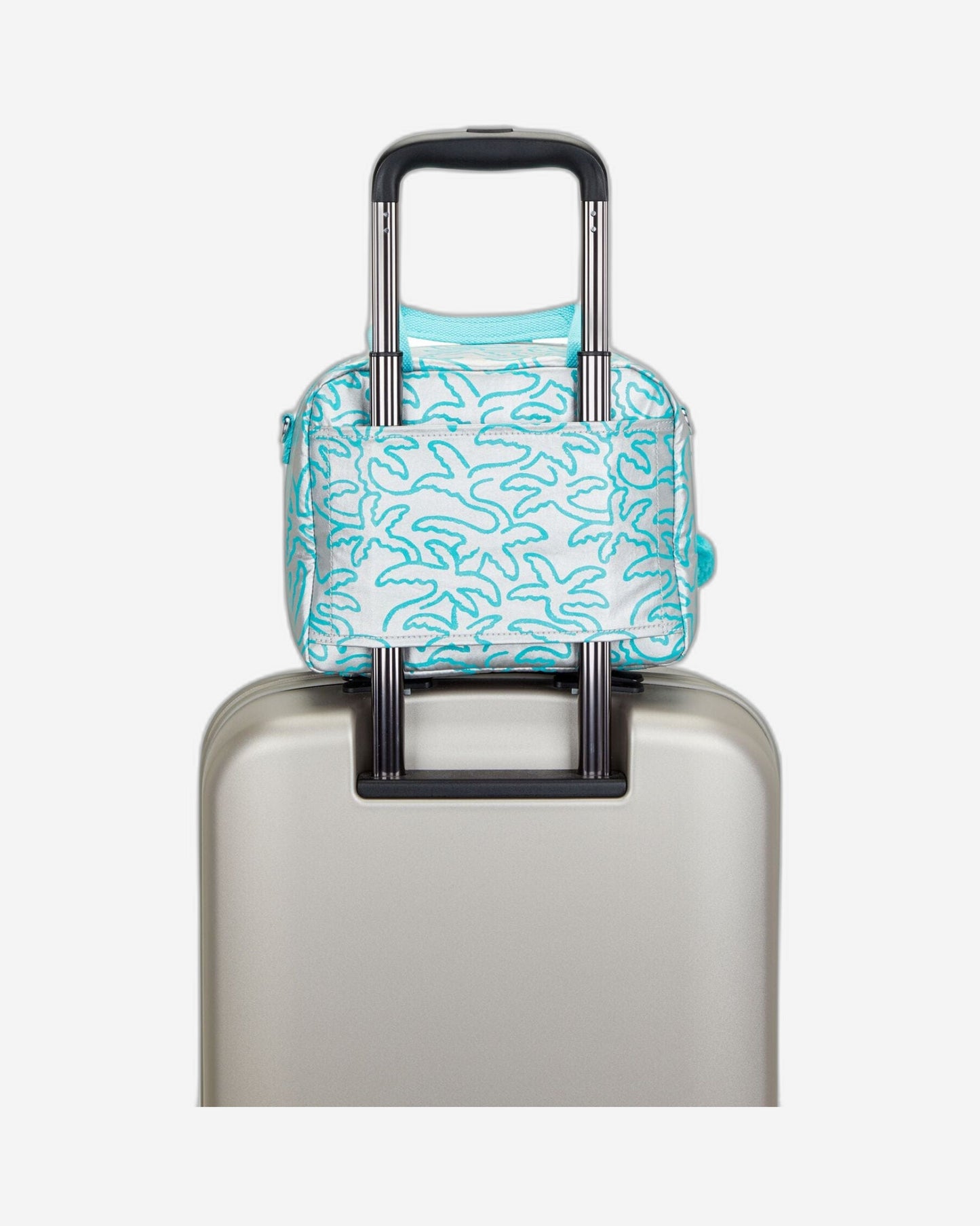 Kipling Miyo Metallic Palm Large Lunch Bag with Trolley Sleeve C2I4126-1PM