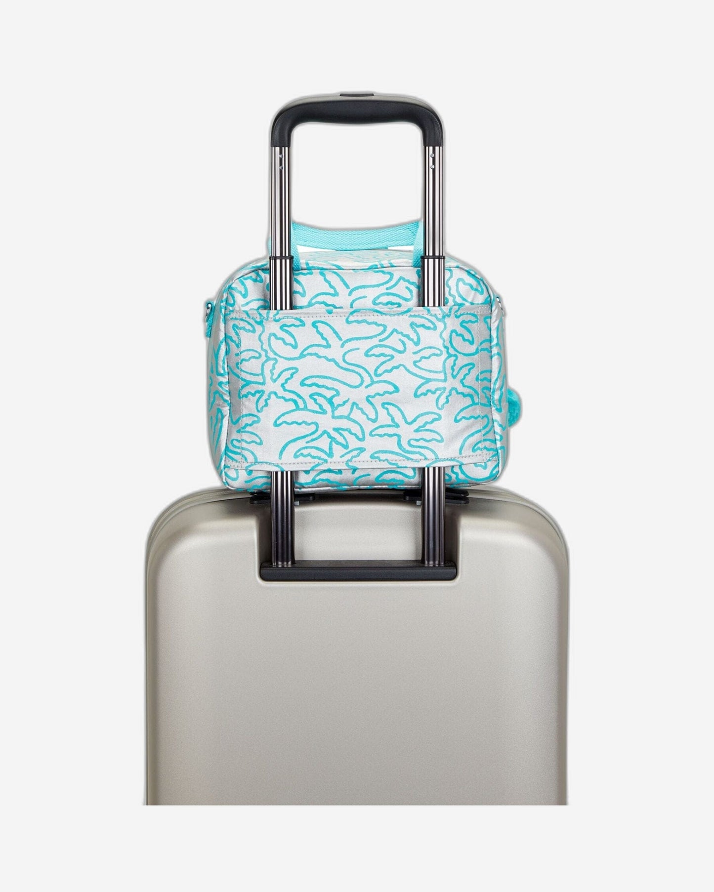 Kipling Miyo Metallic Palm Large Lunch Bag with Trolley Sleeve C2I4126-1PM