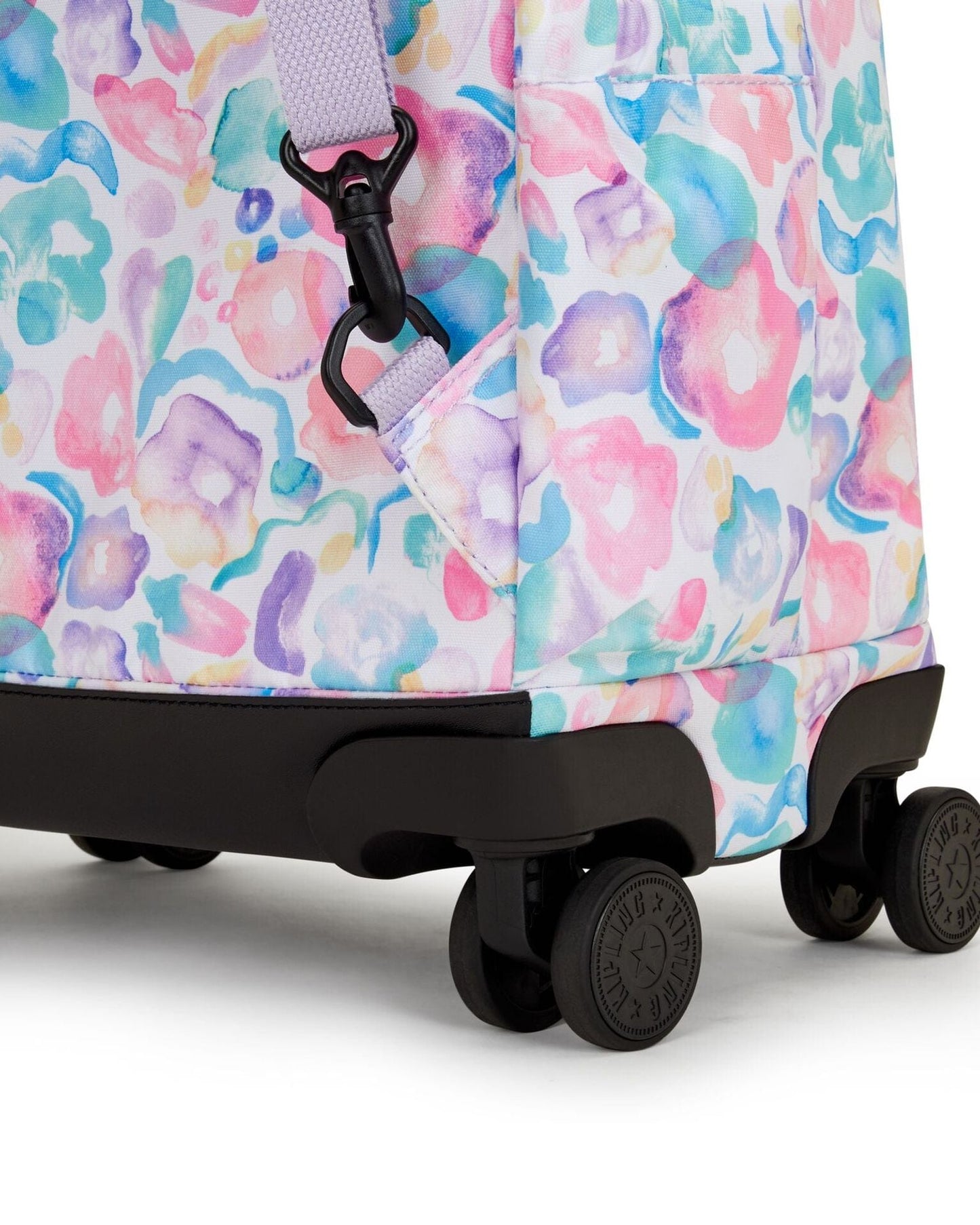 Kipling New Zea Aqua Flowers Large Wheeled Backpack C2I4674-2FW
