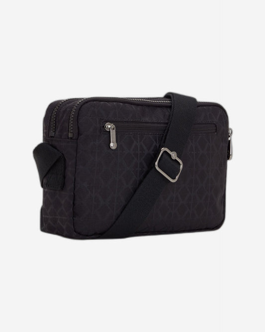 Kipling Abanu M Signature Blk Q Medium Crossbody Bag C2I6847-M34