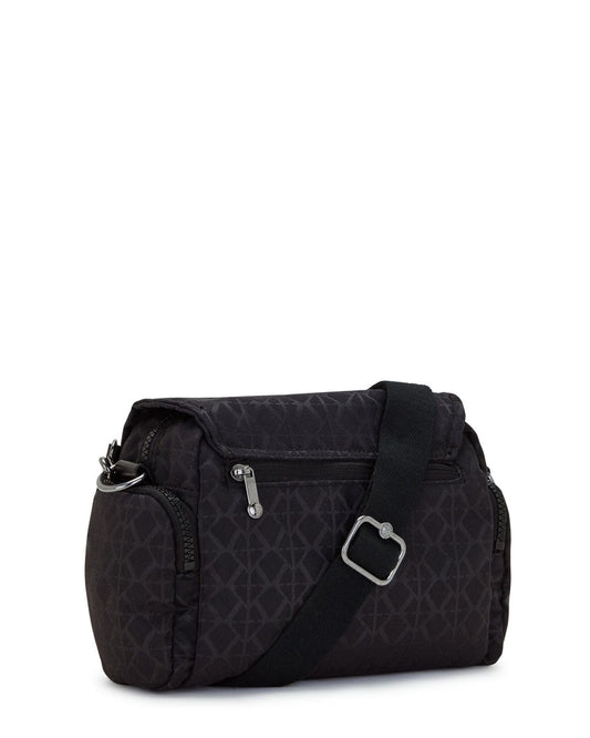 Kipling Danita Signature Blk Q Small Crossbody Bag C2I7422-M34
