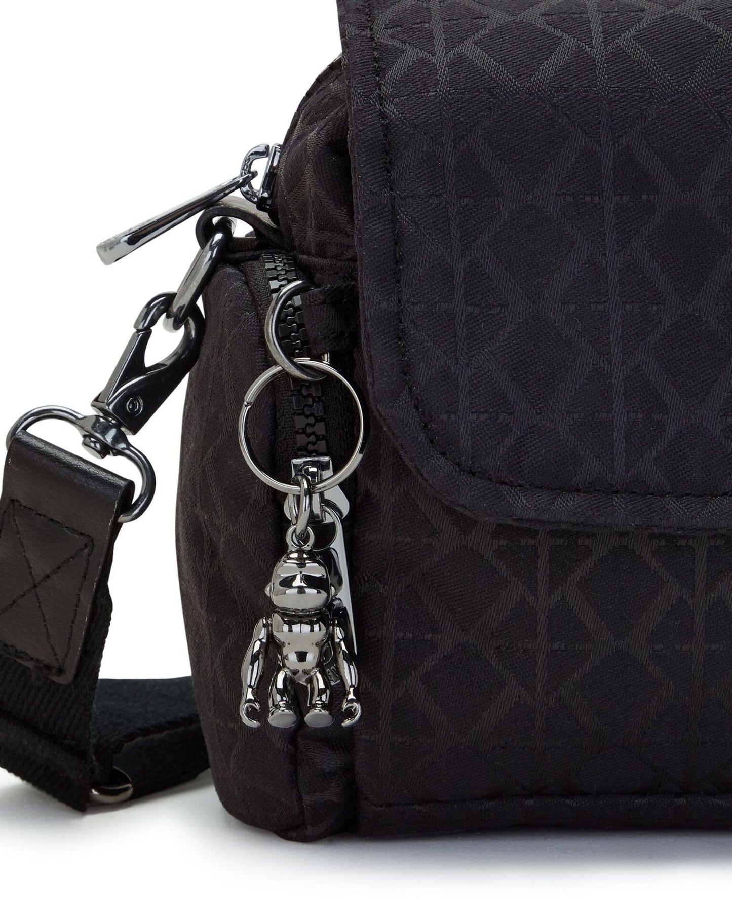 Kipling Danita Signature Blk Q Small Crossbody Bag C2I7422-M34