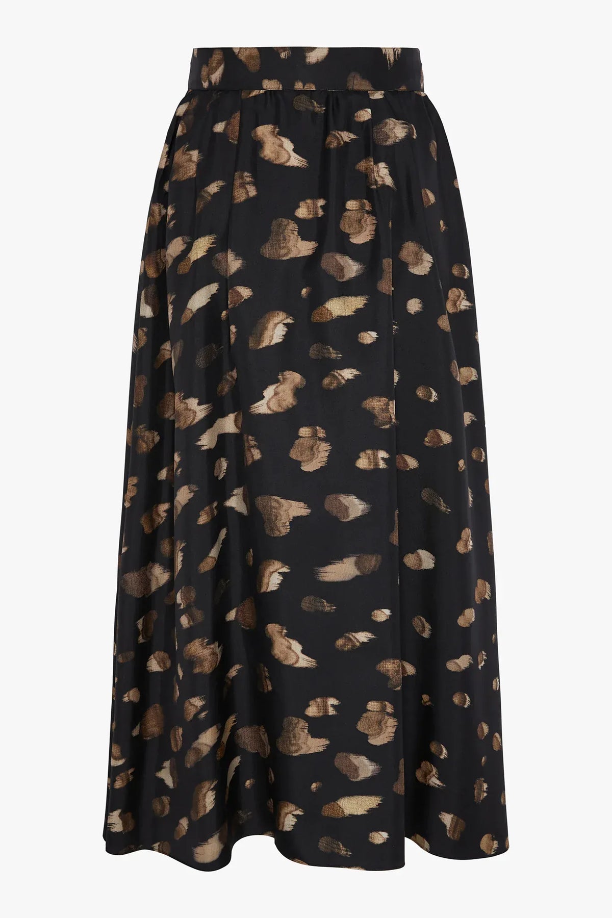 Isabella Silk Twill Printed Maxi Skirt