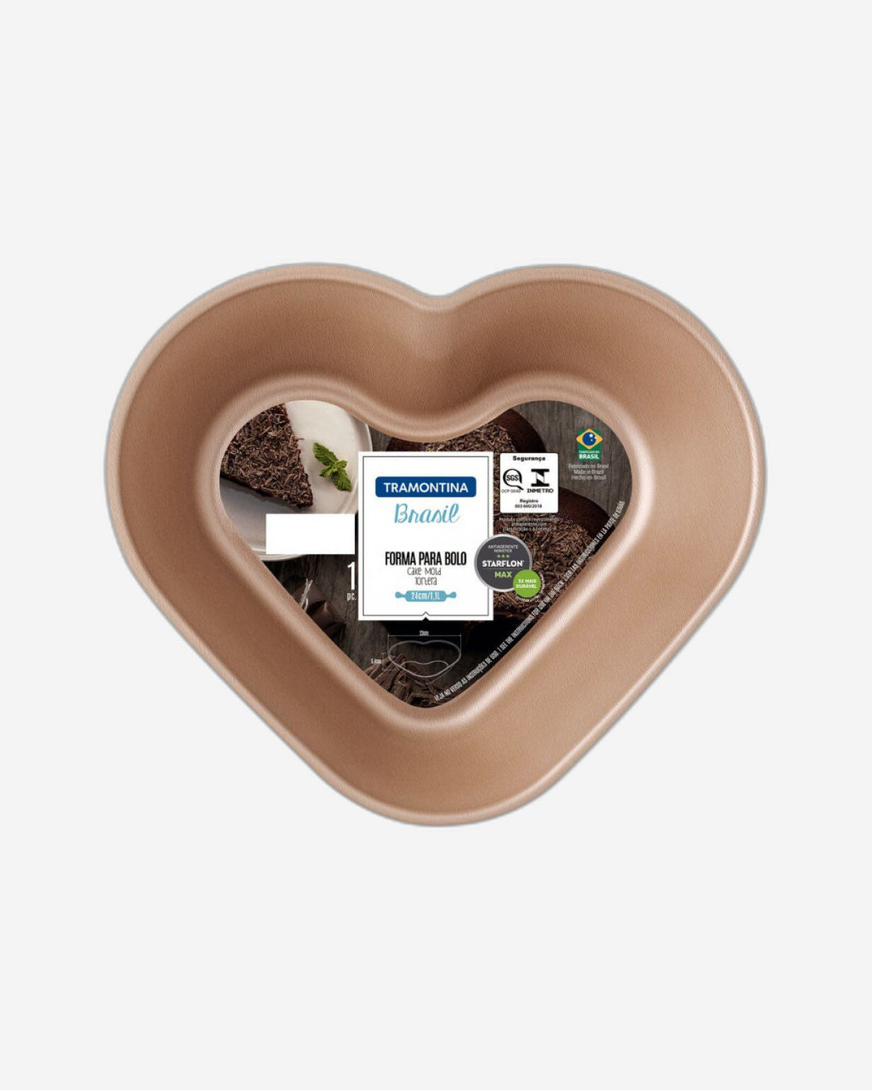 Tramontina Brasil Heart Shaped Cake Mold 1.1L