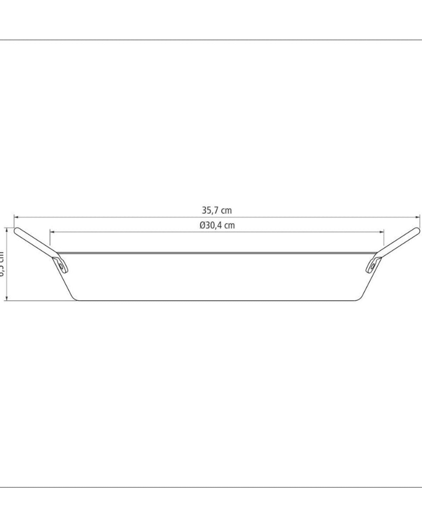 Tramontina Loreto Aluminum Paella Pan with Interior Starflon Max Nonstick Coating and Metallic Handles Graphite 30 cm, 2,5 L