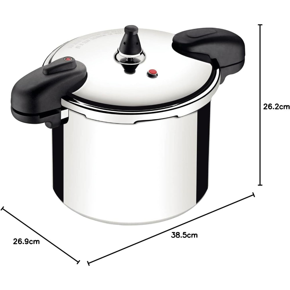 Tramontina Brazil Valencia 24cm 8L Polished Aluminum Pressure Cooker