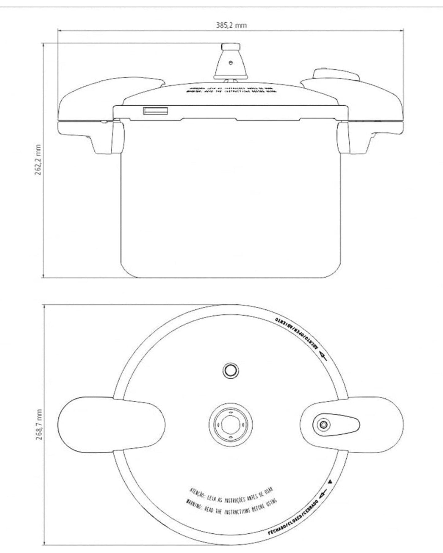 Tramontina Valencia Pressure Cooker 8L