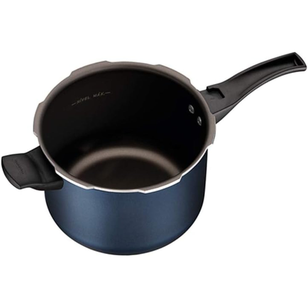 Tramontina Brazil Vancouver Spot 20cm 4.5L Blue Aluminum Pressure Cooker with Interior and Exterior Starflon Max PFOA Free Nonstick Coating