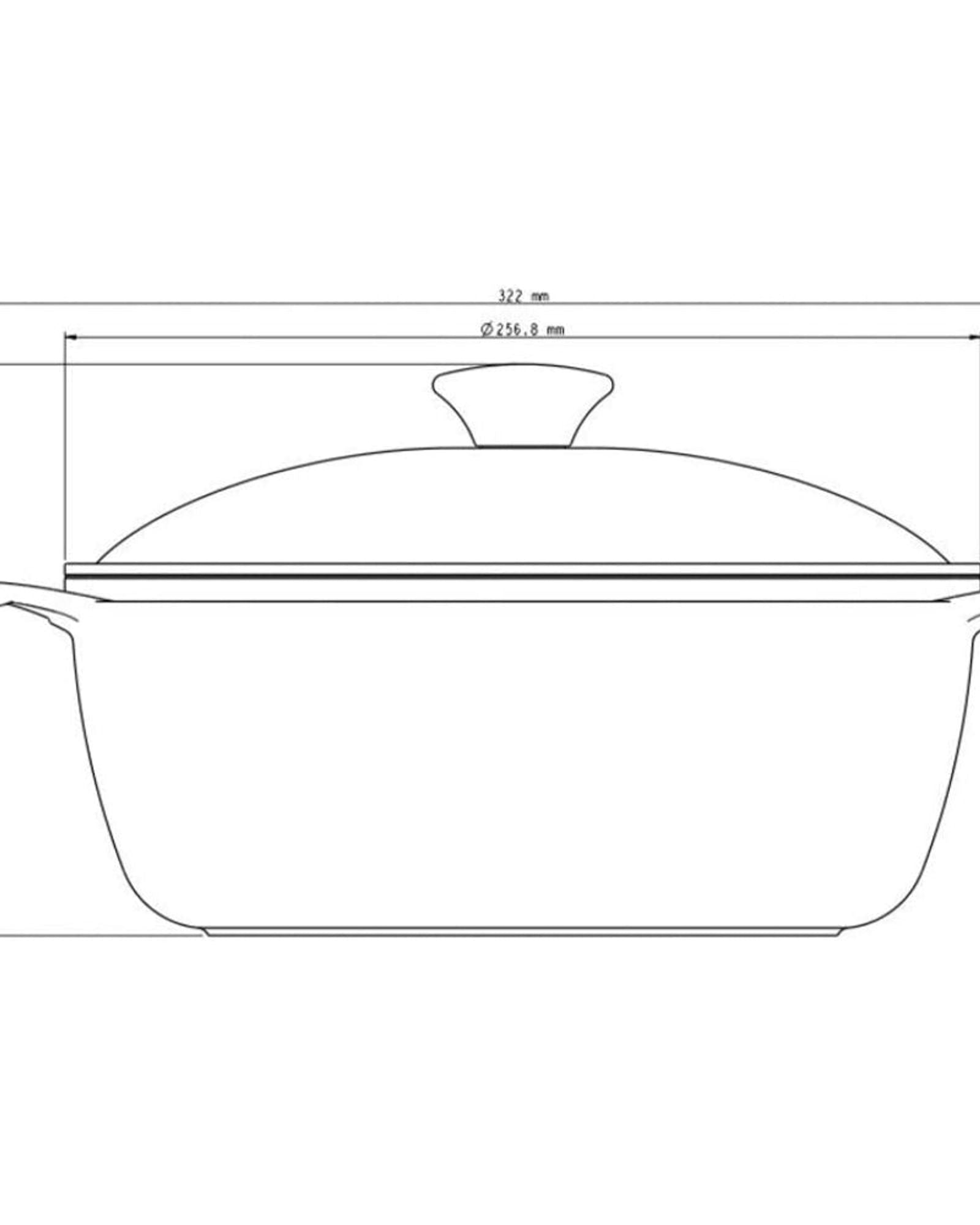 Tramontina Brazil Lyon 24cm 3.7L Black Forged Aluminum Casserole with Interior Starflon High Performance PFOA Free Nonstick Coating