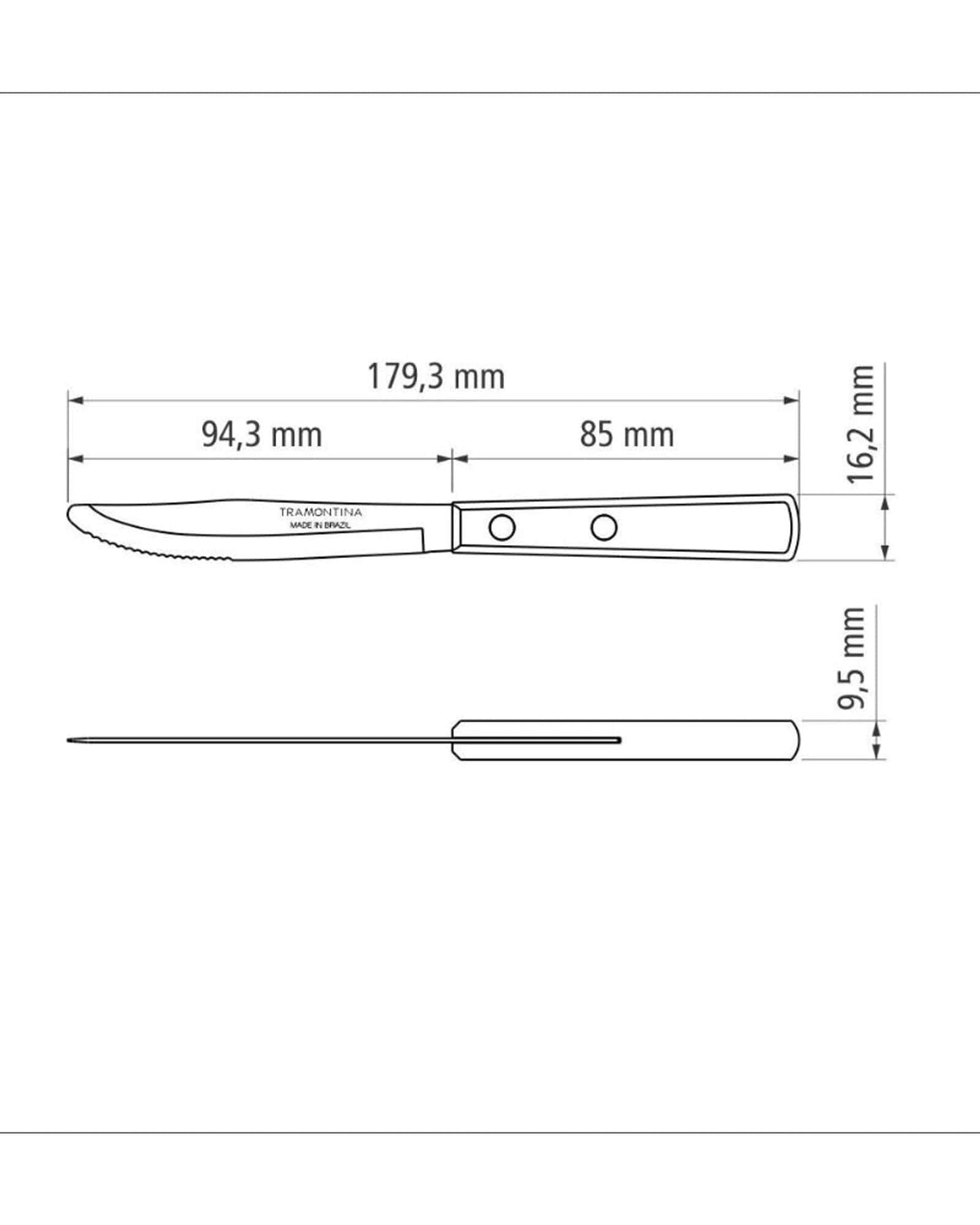 Tramontina Dessert Knife 3Inch Brown