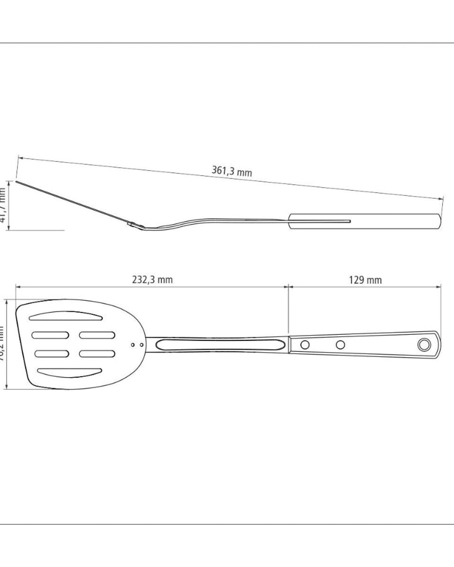Tramontina Spatula with Stainless Steel Blade and Treated Red Polywood Handle