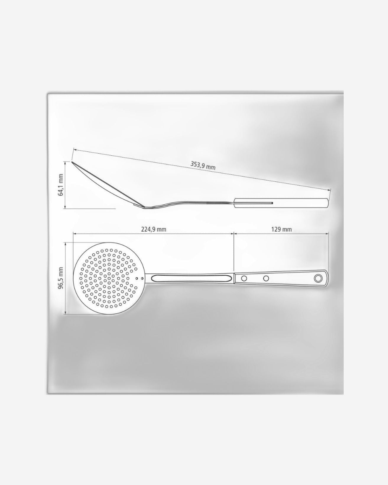 Tramontina Skimmer with Stainless-Steel Scoop and Treated Red Polywood Handle