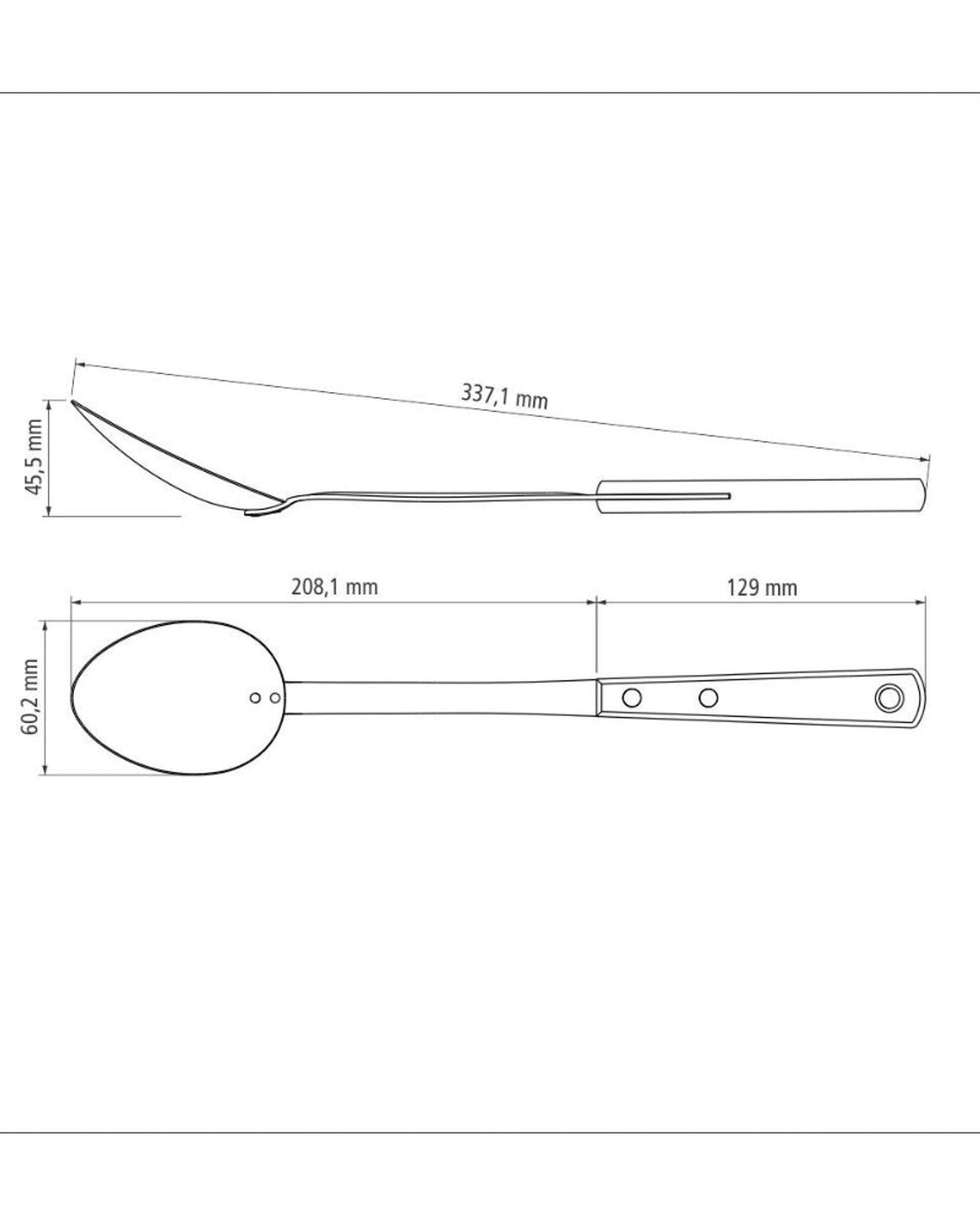 Tramontina Rice Spoon with Stainless-Steel Bowl and Treated Red Polywood Handle
