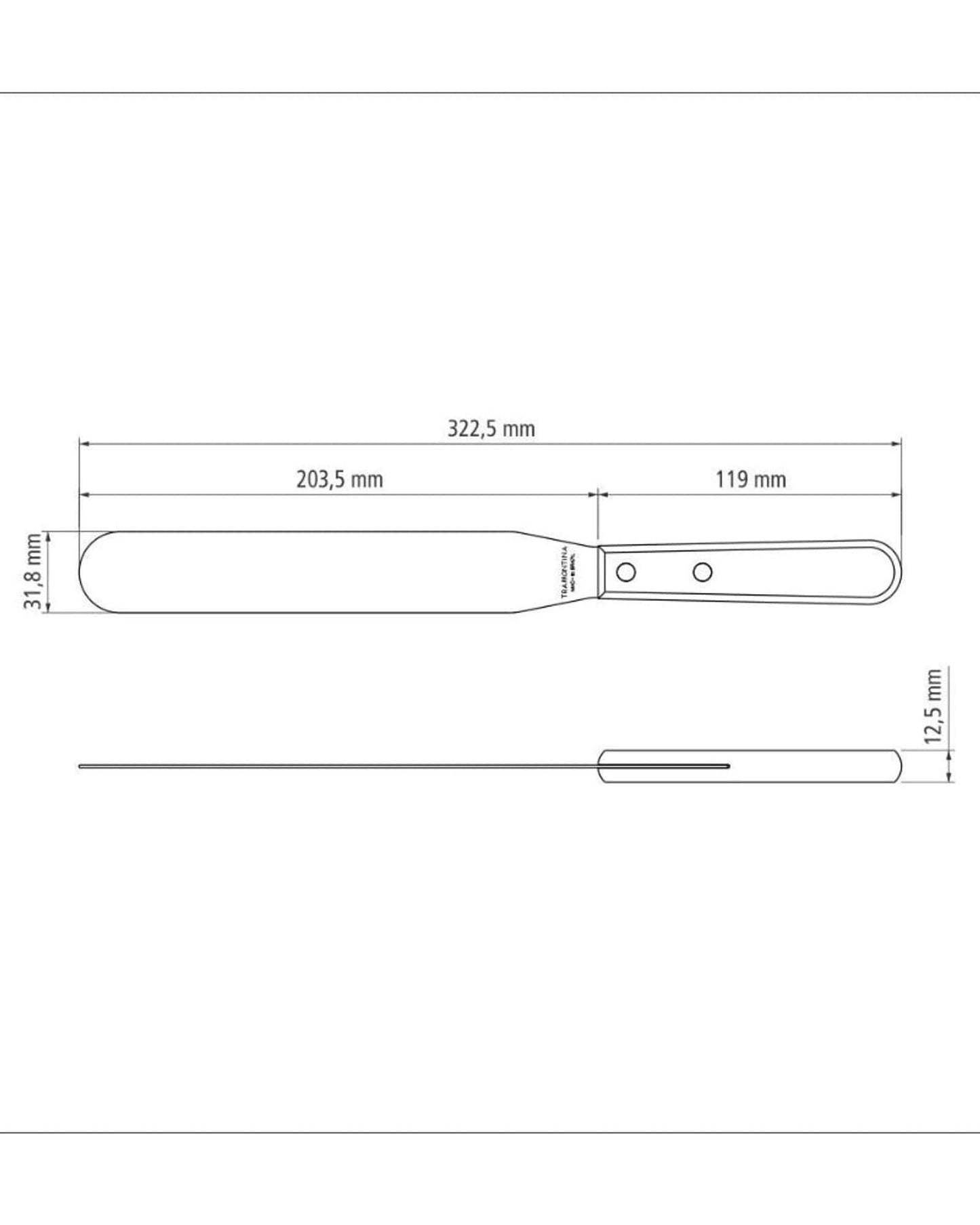 Tramontina Offset Spatula 8Inch Red