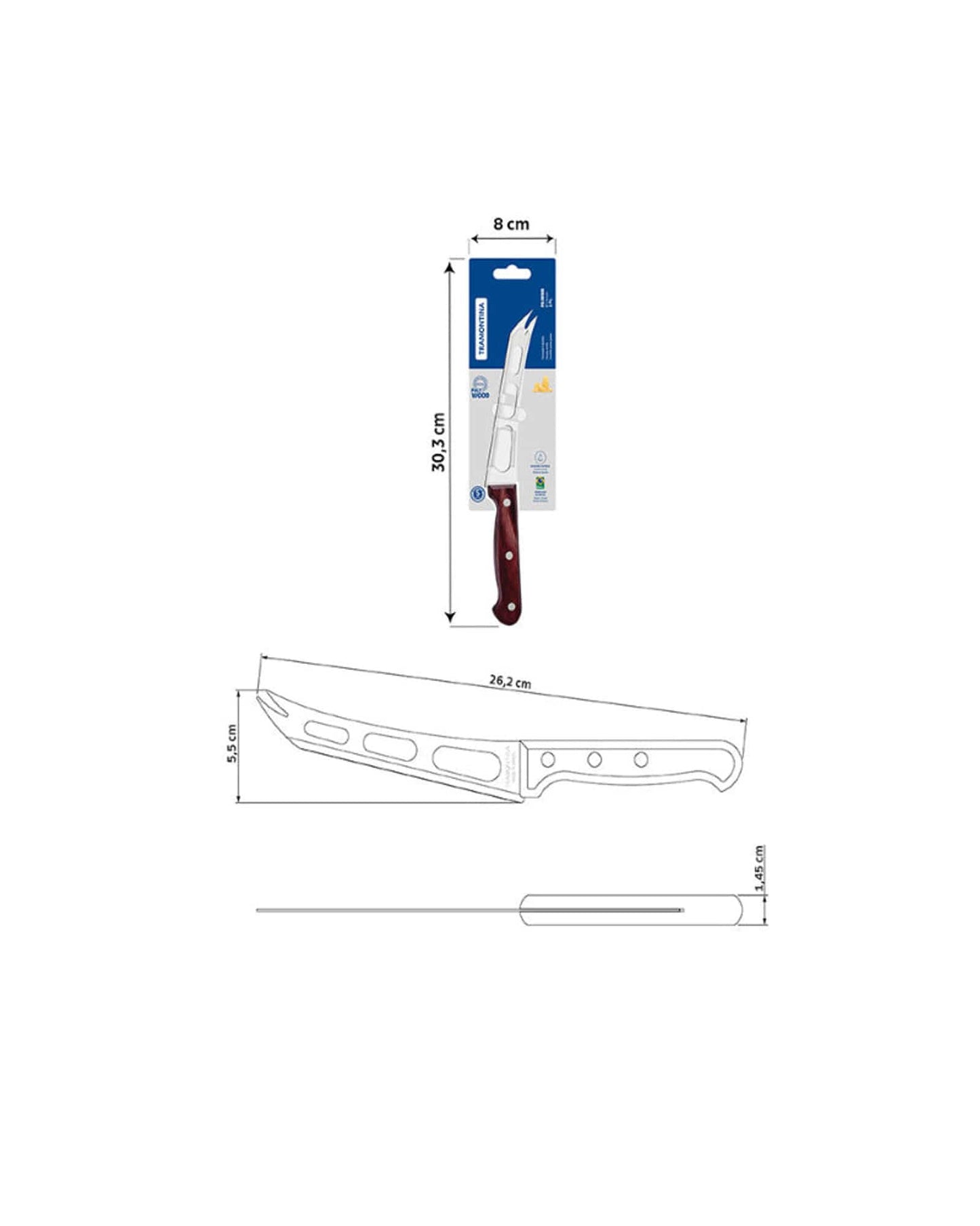 Tramontina Cheese Knife 6Inch Red