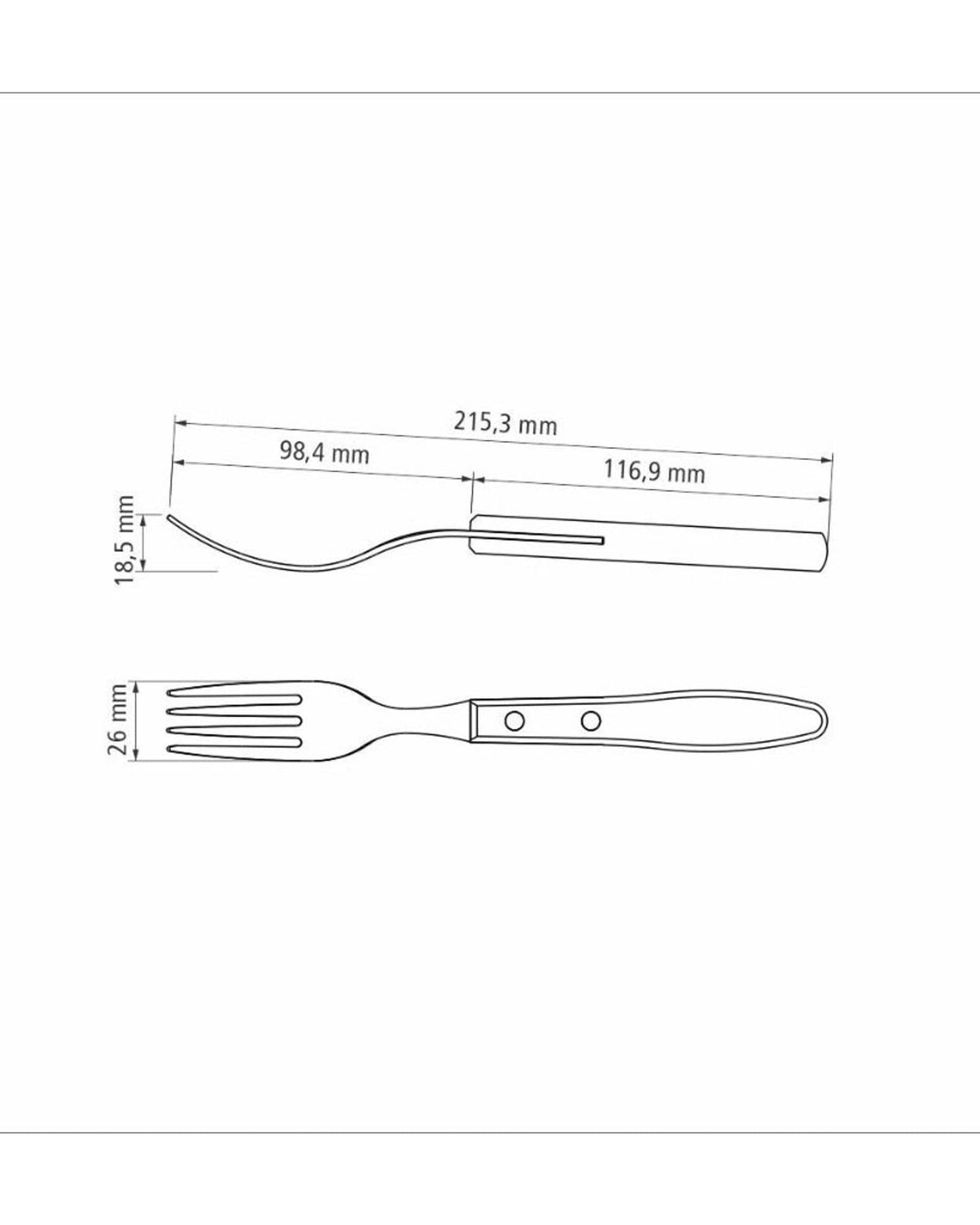 Tramontina Churrasco Jumbo Fork Brown