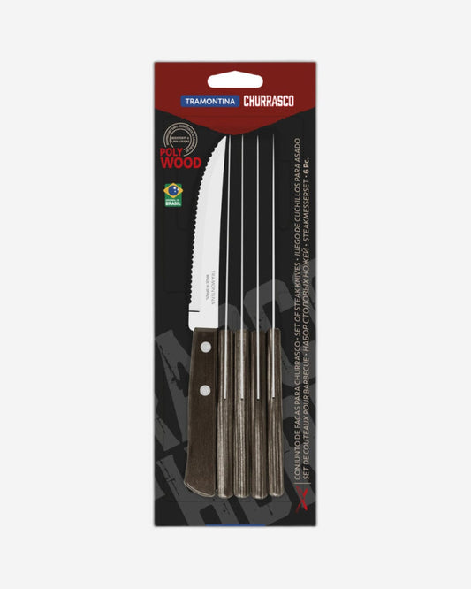 Tramontina Steak Knife Set 6Pc Brown