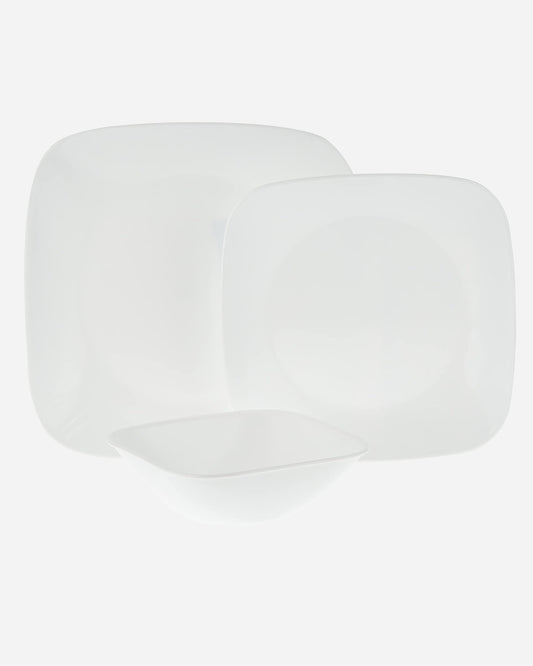 Corelle Dinnerware Set 18Pc Square Pure White