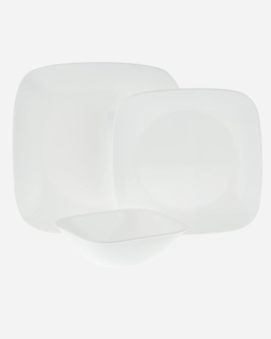 Corelle Dinnerware Set 18Pc Square Pure White