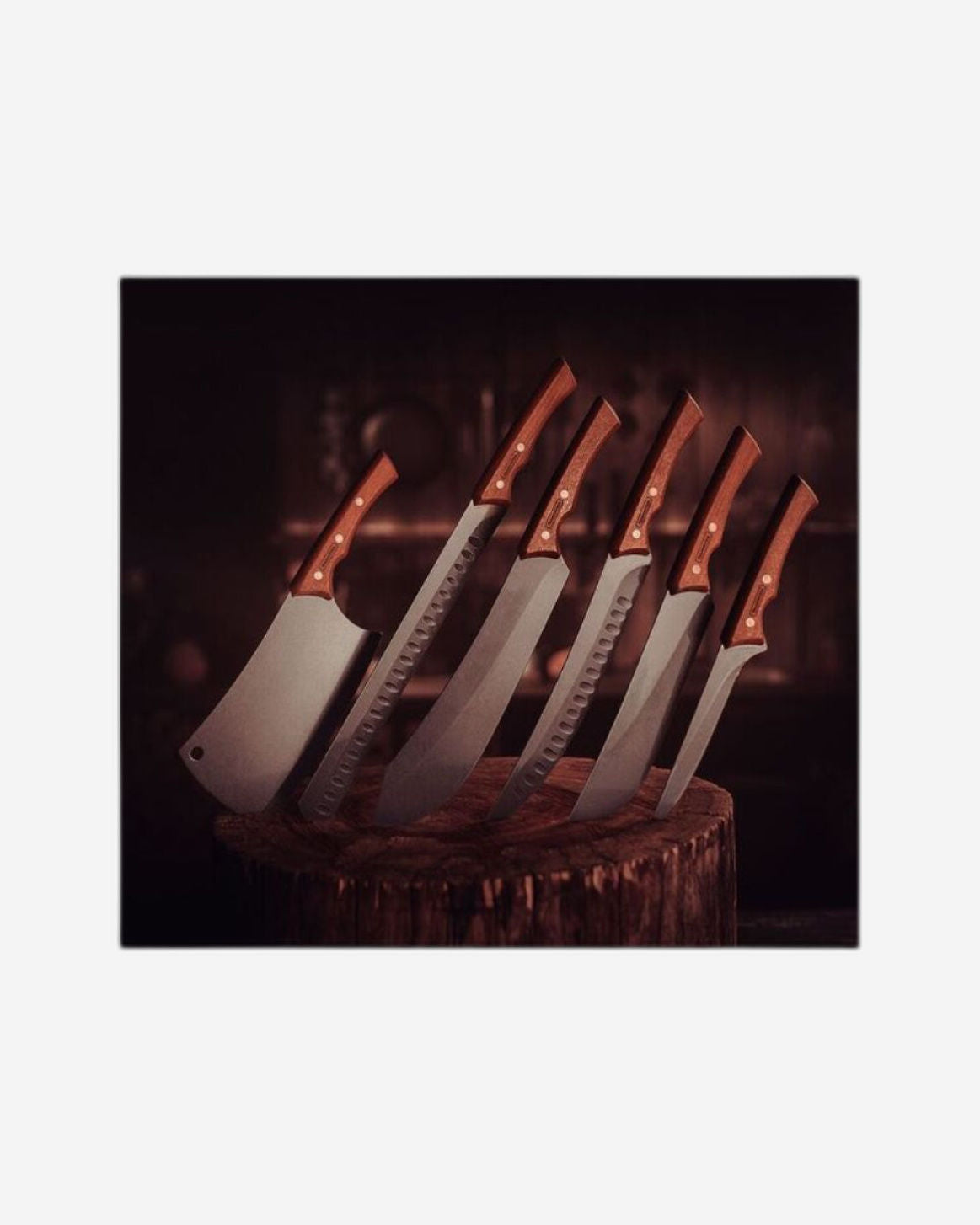 Tramontina Brazil Churrasco Black 12 Inches Slicing Knife with Blackened Stainless Steel Blade and Wood Handle