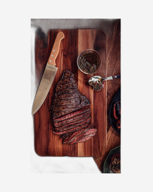 Tramontina Churrasco Meat Knife with Stainless-Steel Blade and Natural Wood Handle 8"