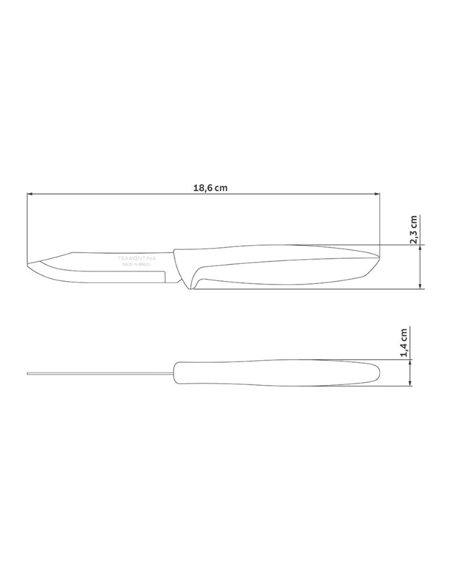Tramontina Plenus Vegetable and Fruit Knife 3Inch Black