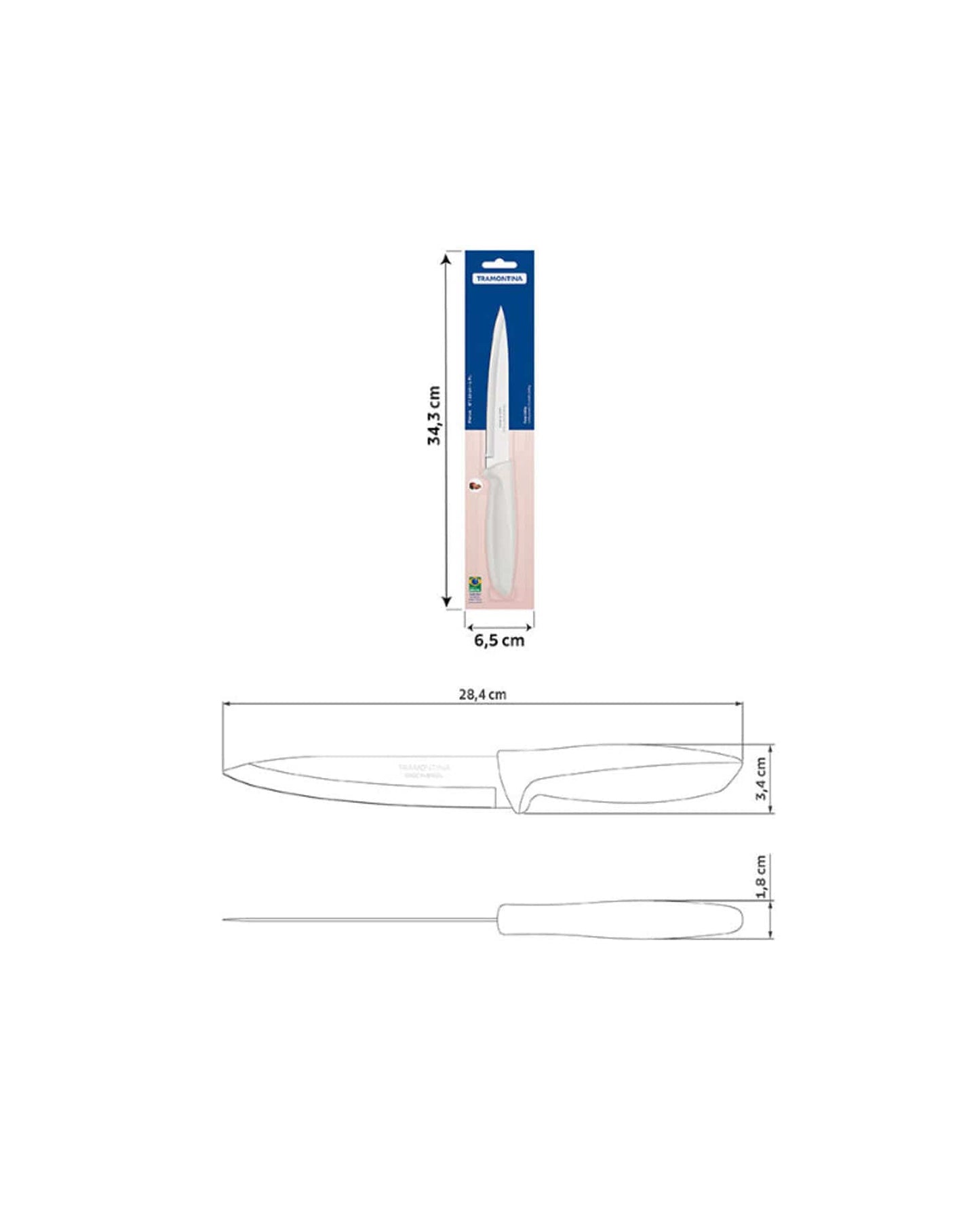 Tramontina Plenus Utility Knife 6Inch White