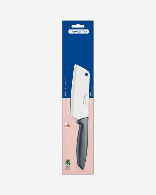 Tramontina Cleaver Plenus Chef's Knife with Stainless-Steel Blade and Grey Polypropylene Handle 5"