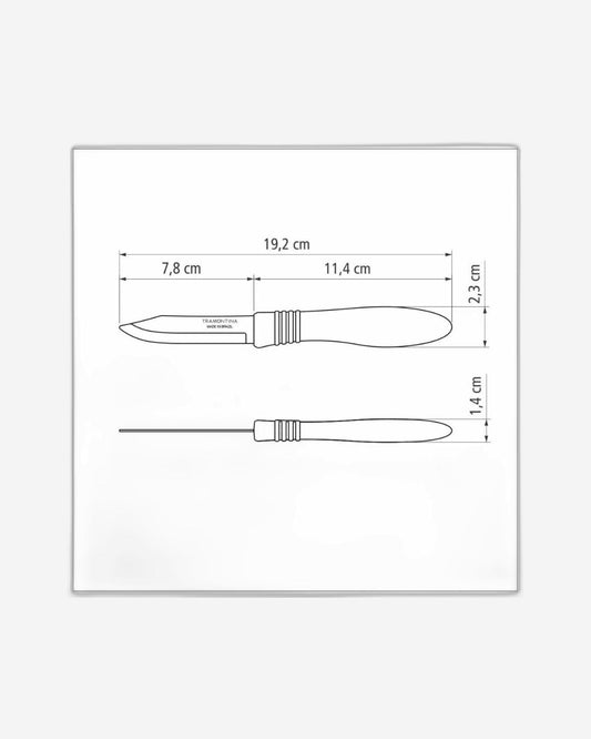 Tramontina Cor and Cor Vegetable and Fruit Knife 3Inch Red
