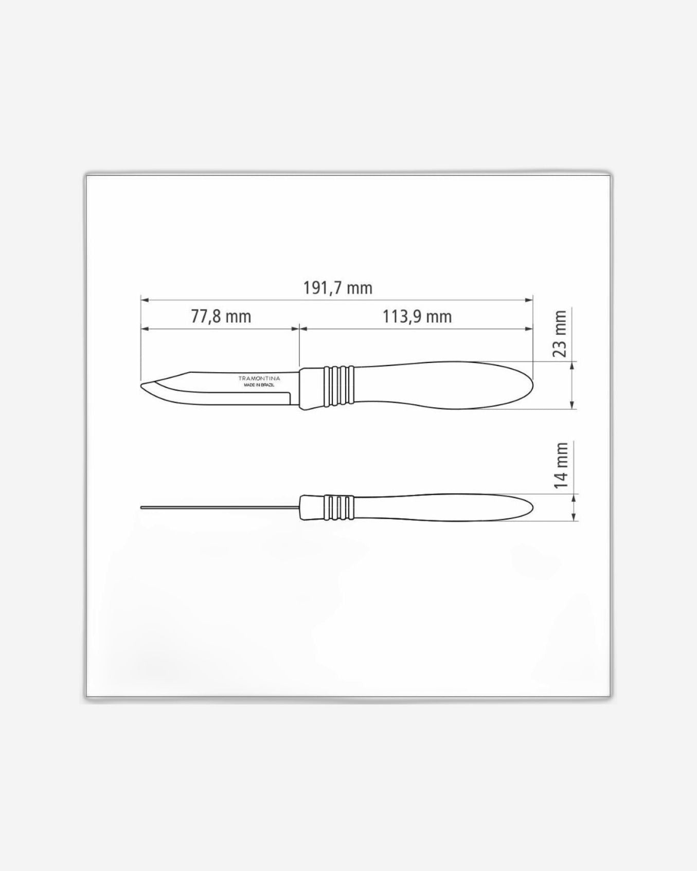 Tramontina Cor and Cor Vegetable and Fruit Knife 3Inch Black