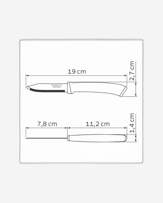 Tramontina Felice Vegetable and Fruit Knife Set 2Pc Blue