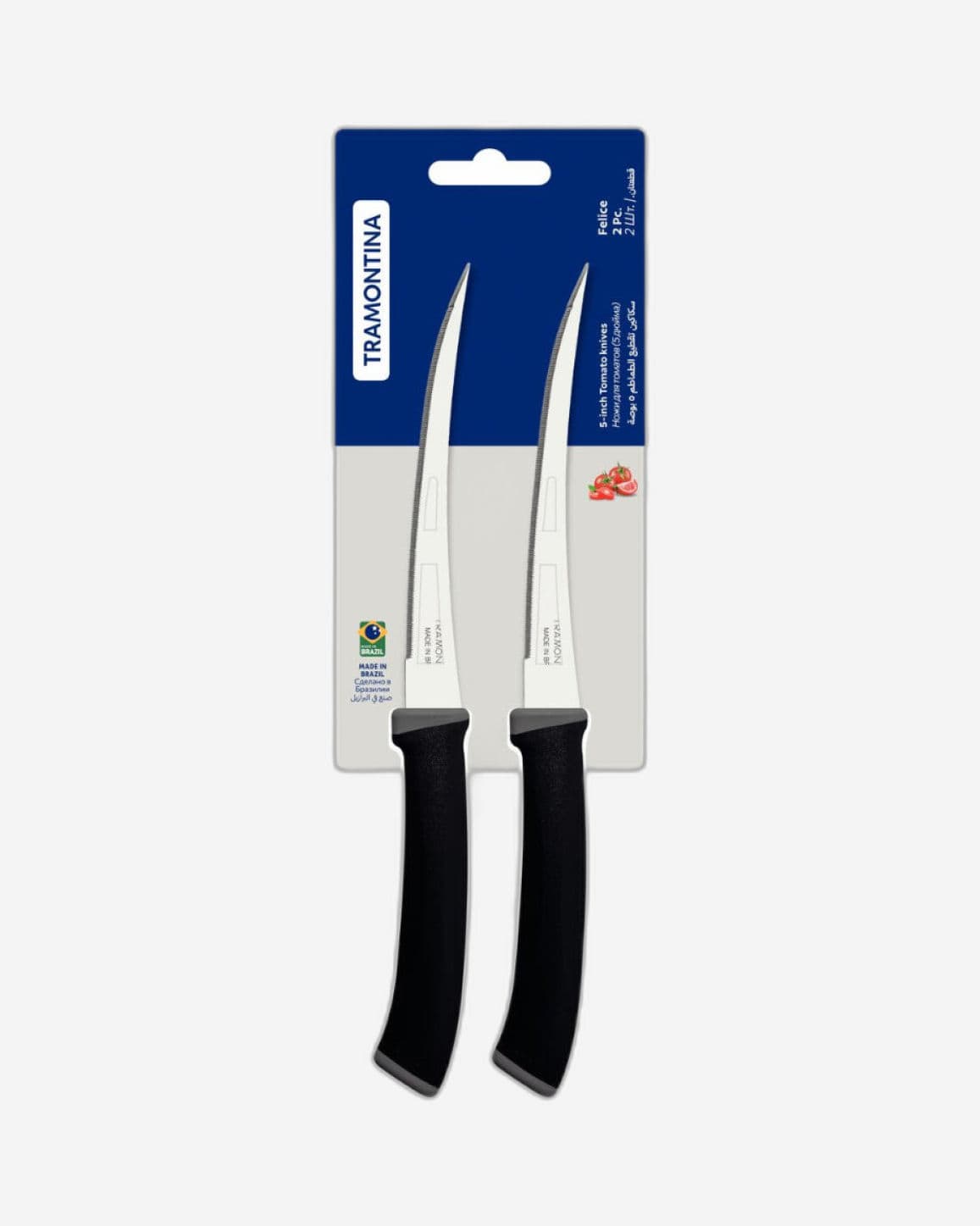 Tramontina Felice Tomato Knives 2Pc Black