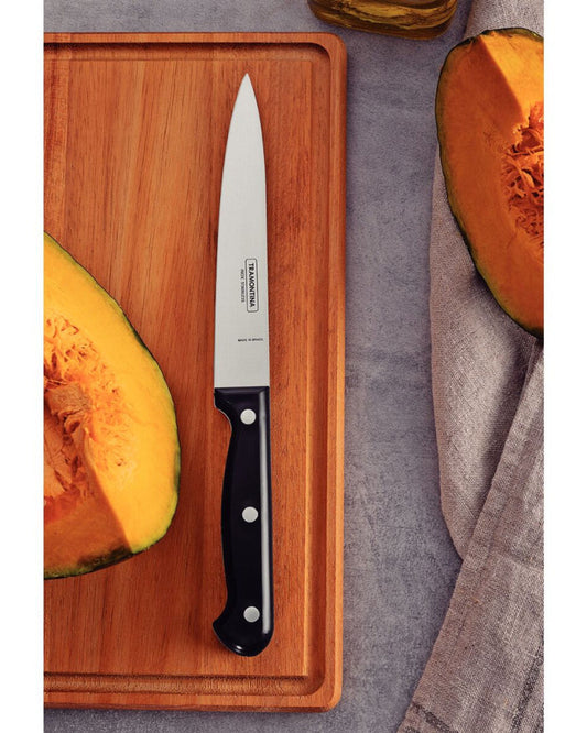 Tramontina Ultracorte 6" Utility Knife with Stainless-Steel Blade and Black Polypropylene Handle