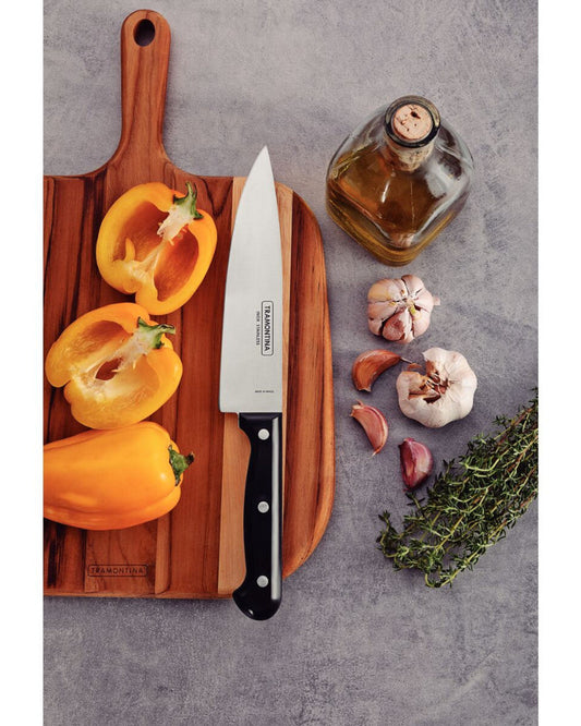 Tramontina Ultracorte 7" Chef's Knife with Stainless Steel Blade and Black Polypropylene Handle