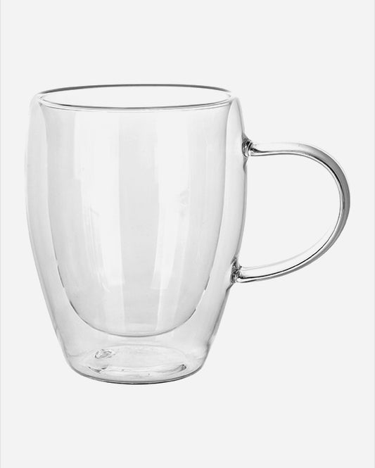 Cuisine Art Borosilicate Double Wall Glass Handle Set 350ml 2Pc