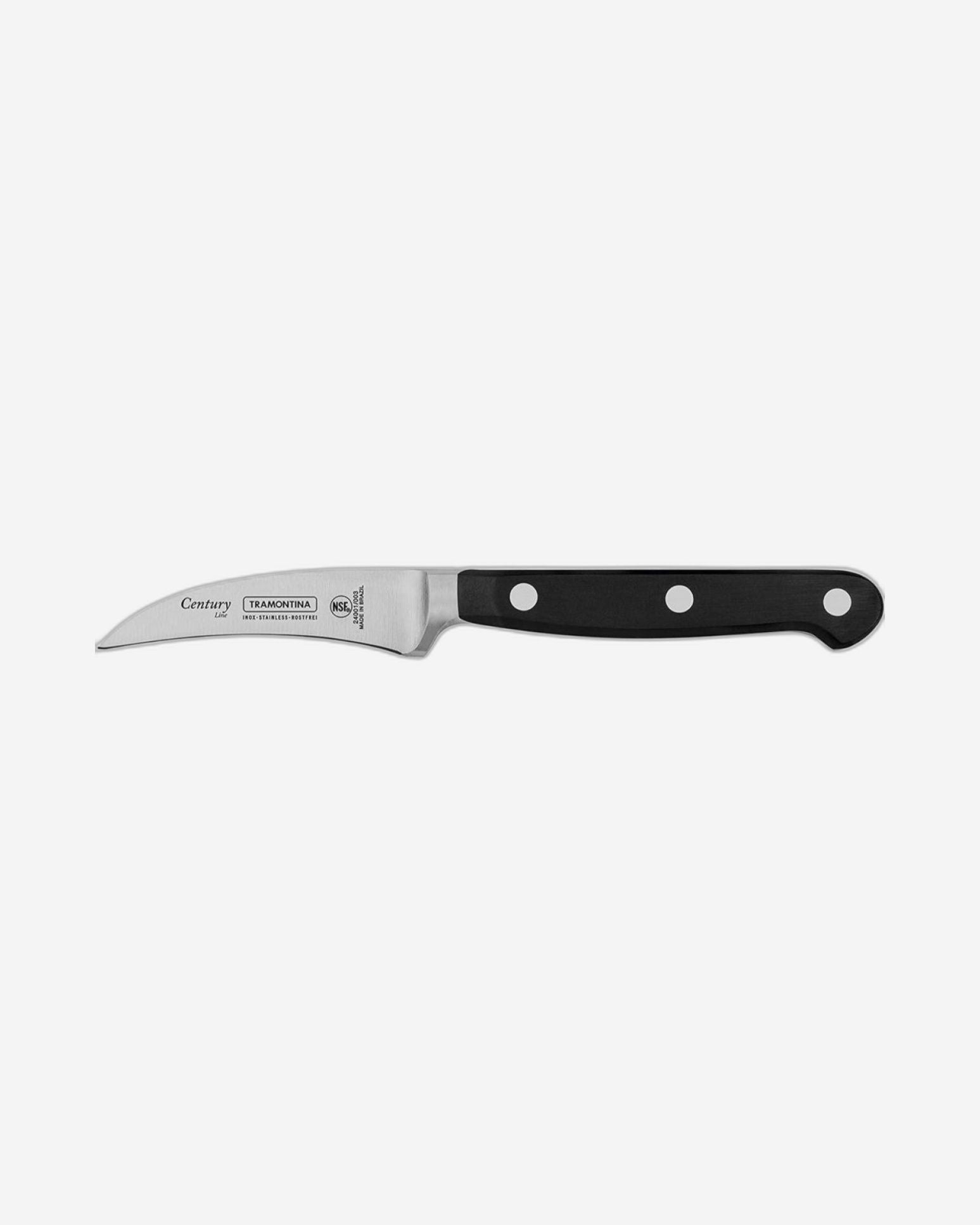 Tramontina Brazil Century 3 Inches Peeling Knife with Stainless Steel Blade and Black Polycarbonate Handle