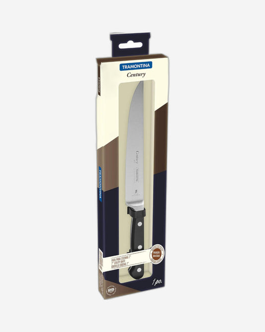 Tramontina Brazil Century 7 Inches Kitchen Knife with Stainless Steel Blade and Black Polycarbonate Handle