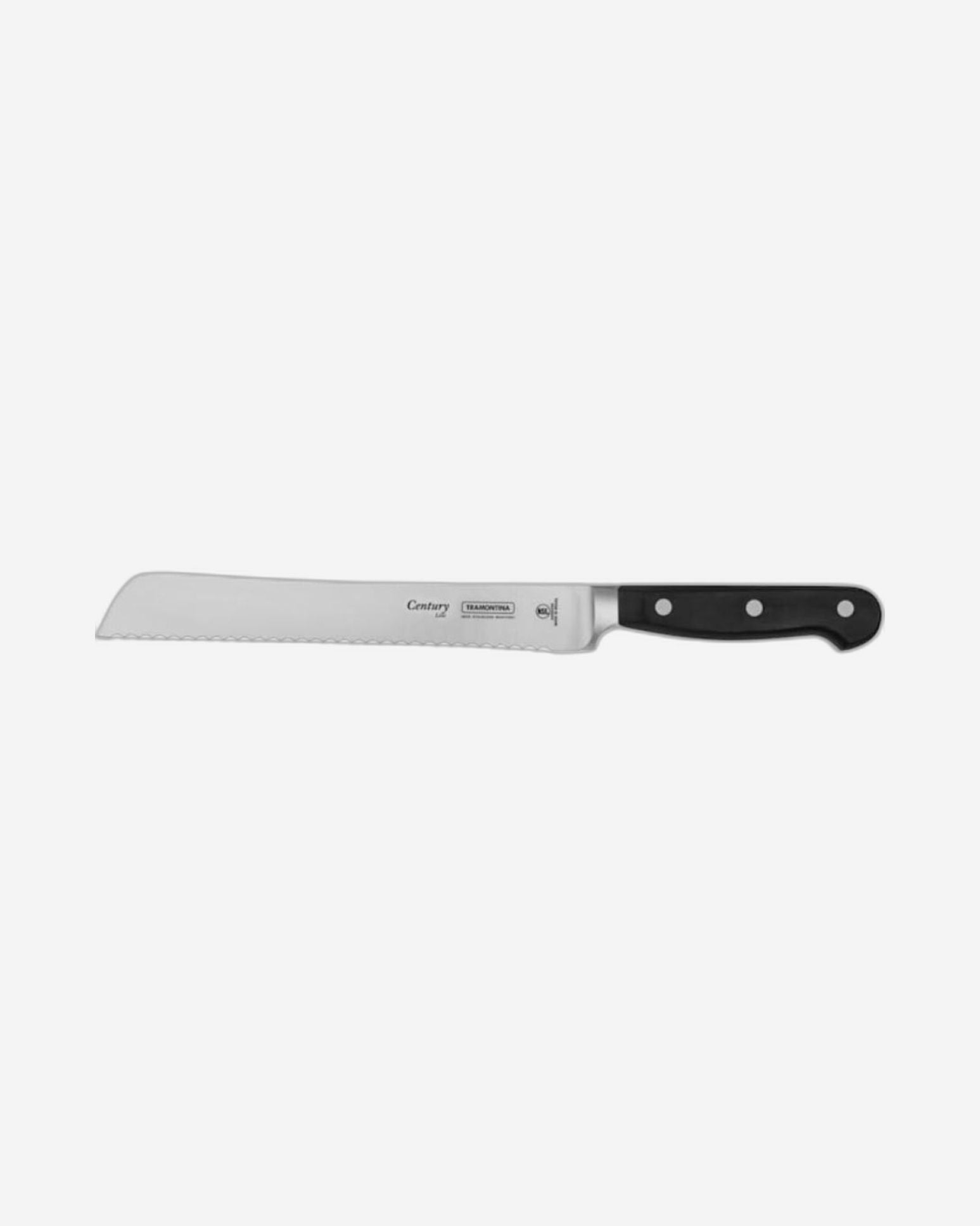 Tramontina Brazil Century 8 Inches Bread Knife with Stainless Steel Blade and Black Polycarbonate Handle