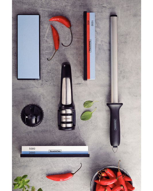 Tramontina Profio Diamond Double-Sided Knife Sharpener with ABS and Stainless Steel Support