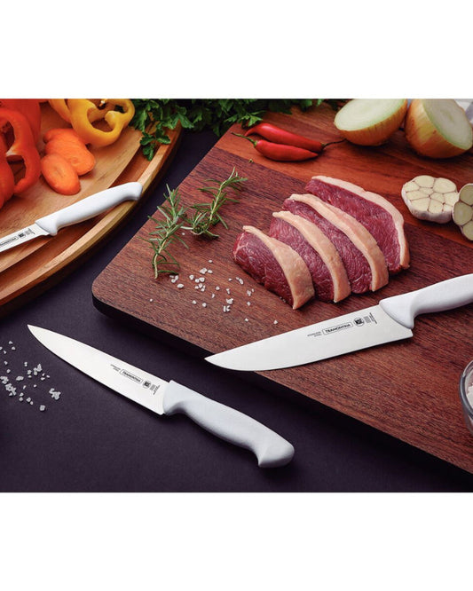 Tramontina Premium 7" kitchen knife Stainless Steel Blade with White Polypropylene Handle
