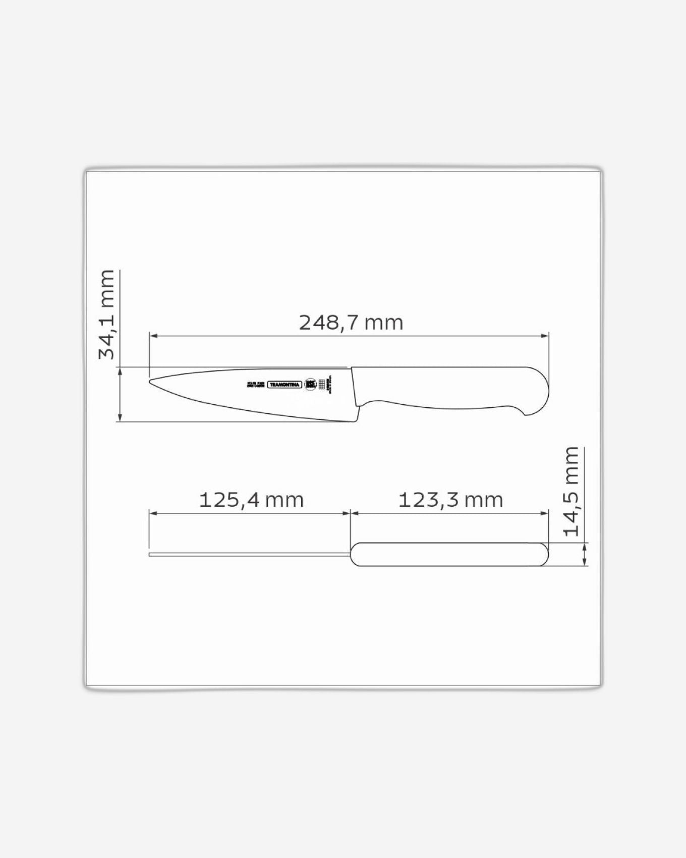 Tramontina Profissional Master Meat Knife with Stainless-Steel Blade and Black Polypropylene Handle, 5"