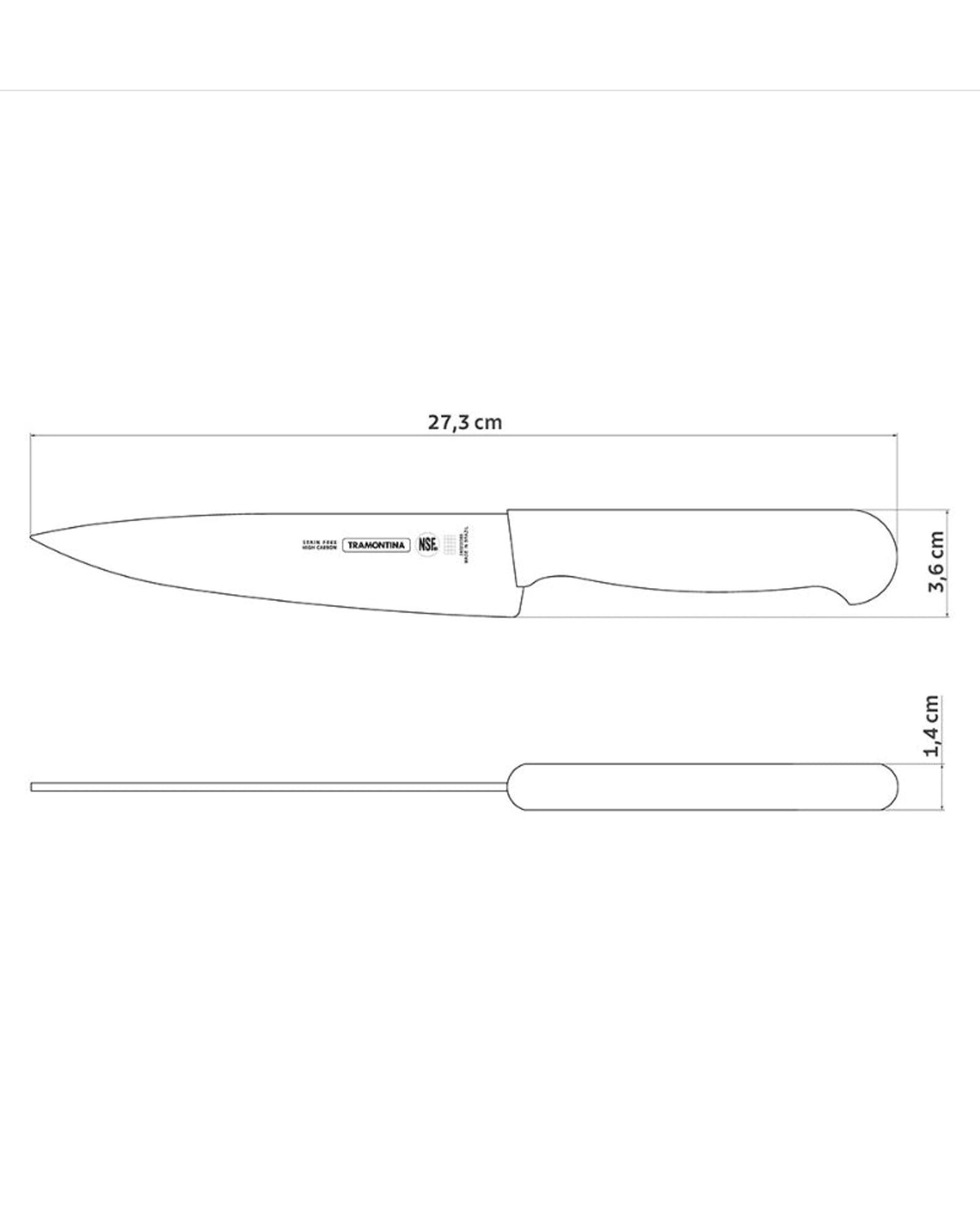 Tramontina Professional Meat Knife with Stainless-Steel Blade and Black Polypropylene Handle with Antimicrobial Protection 6"
