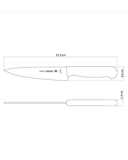 Tramontina Professional Meat Knife with Stainless-Steel Blade and Black Polypropylene Handle with Antimicrobial Protection 6"
