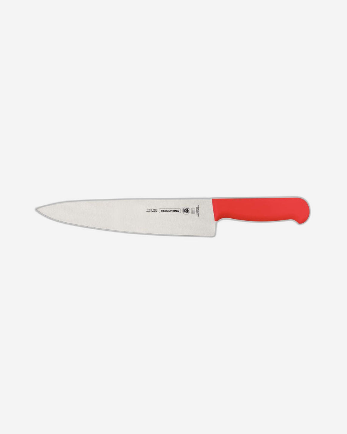 Tramontina Professional Meat Knife with Stainless-Steel Blade and Red Polypropylene Handle with Antimicrobial Protection 10"