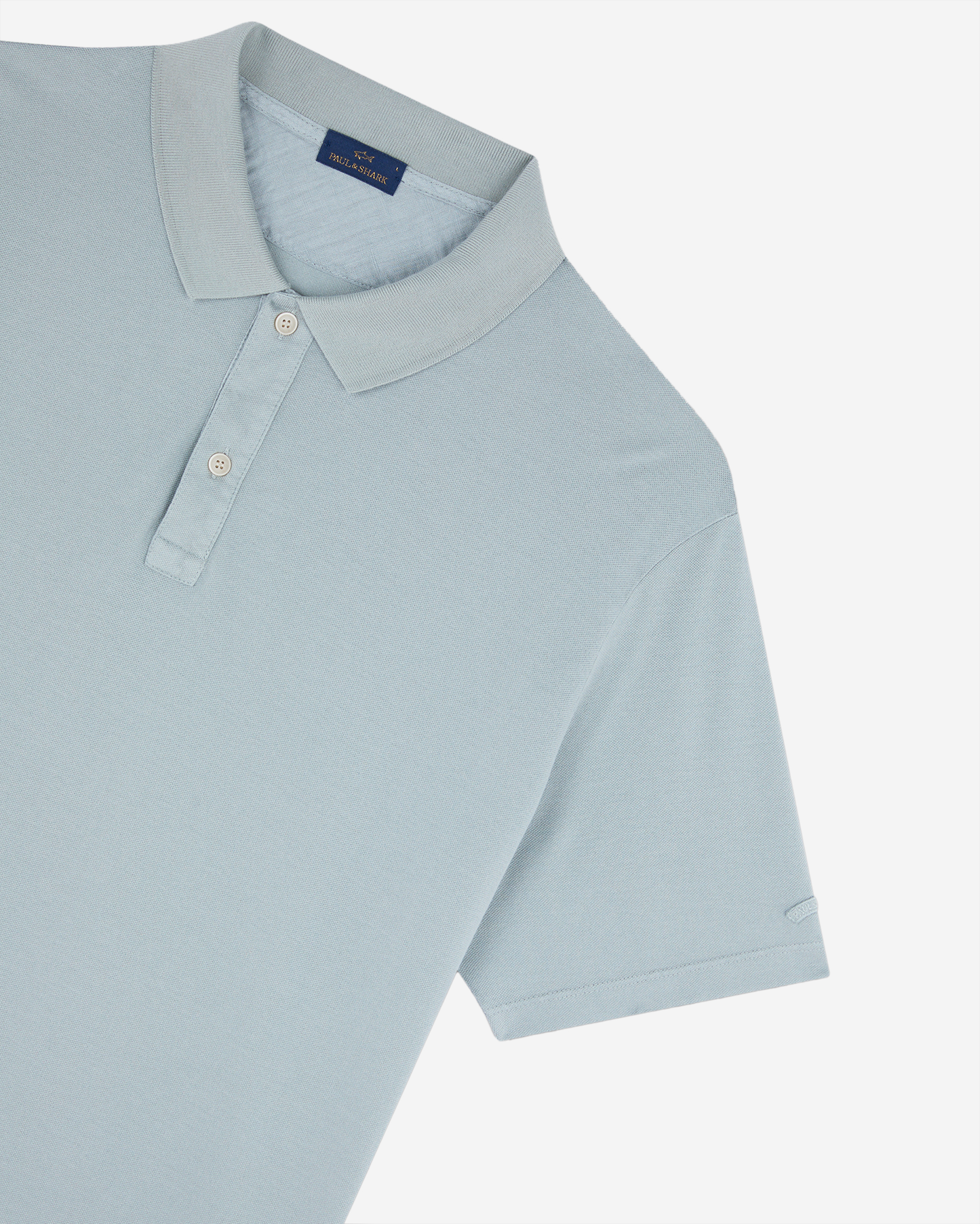 Paul & Shark Cotton Pique Polo Shirt - Blue Water