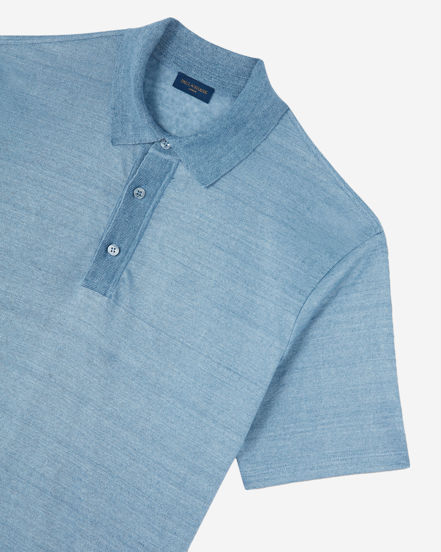 Paul & Shark Shark Tag Linen Jersey Polo Shirt