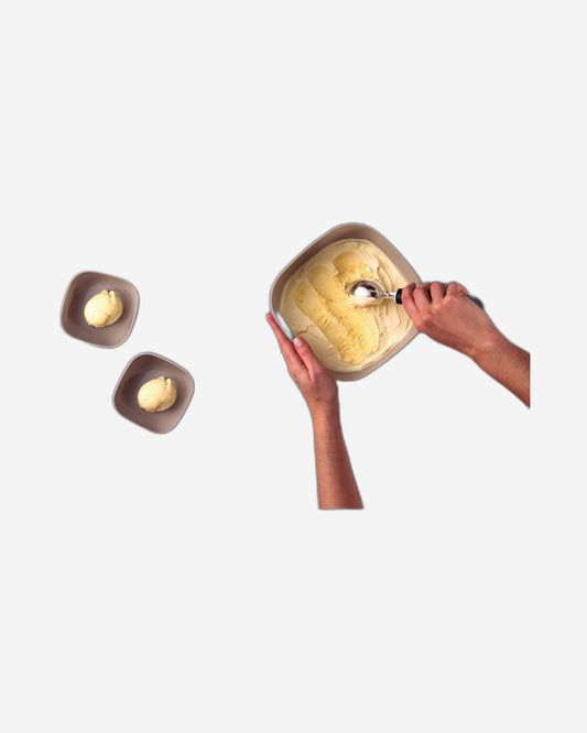 Tramontina Utilitá Ice Cream Scoop with Stainless-Steel Bowl and Black Polypropylene Handles