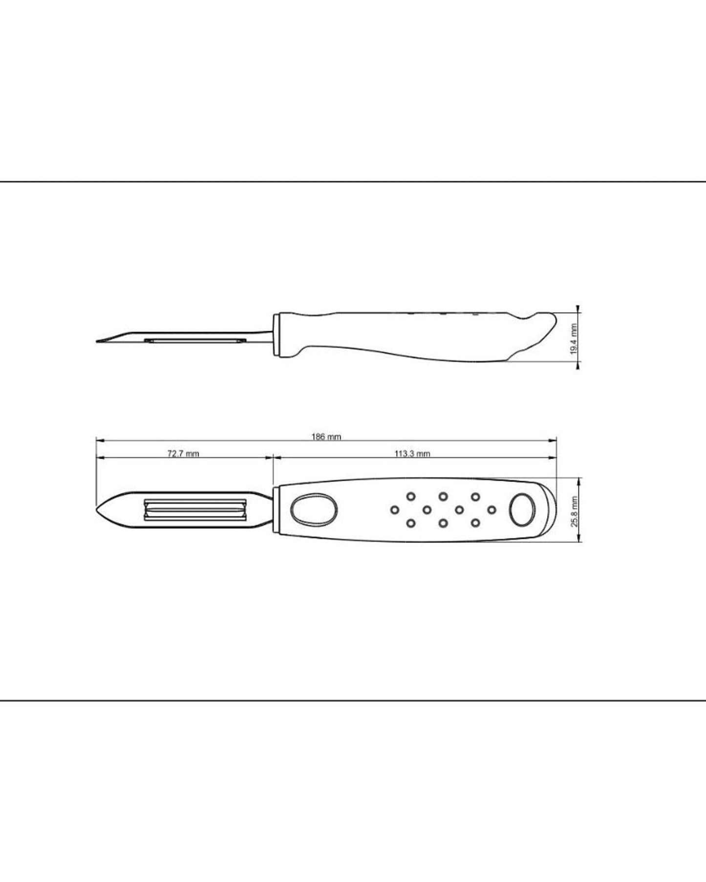 Tramontina Utilitá Stainless-Steel Potato Peeler with Black Polypropylene Handle
