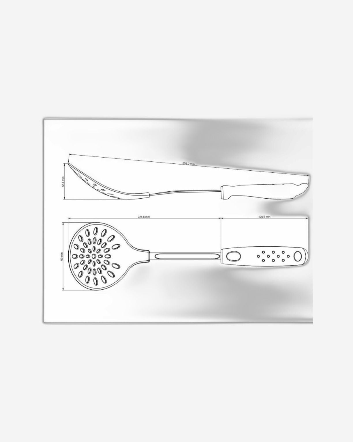 Tramontina Utilitá Nylon Skimmer with Black Polypropylene Handle